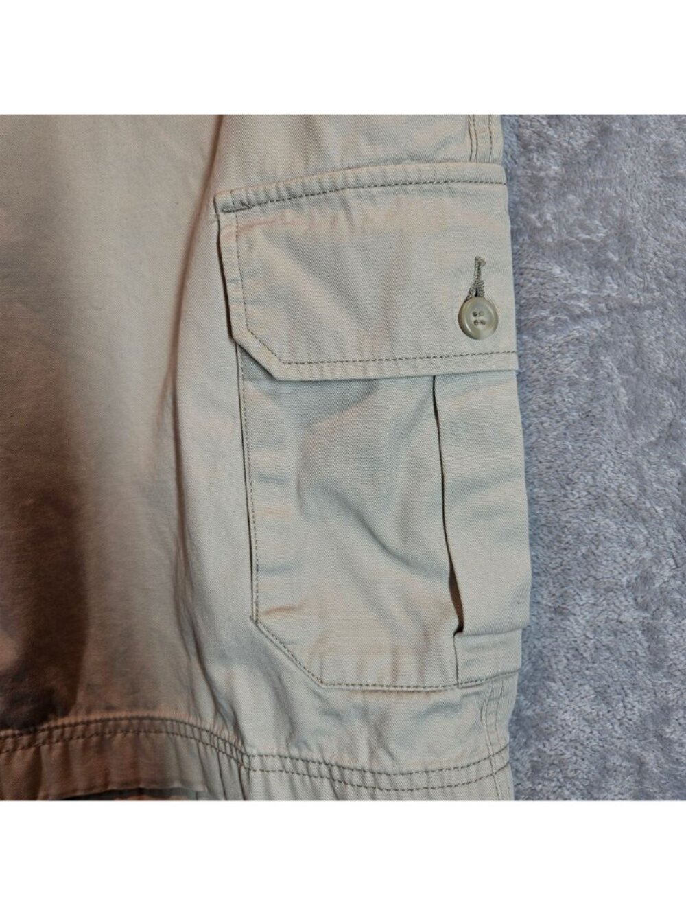 Dockers Mens Beige Cargo Shorts Flat Front Relaxed Fit Size 34 100% Cotton - Picture 7 of 13